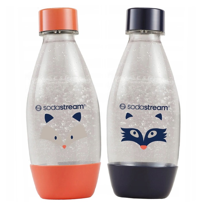Małe butelki na wodę do saturatora 0,5 l Sodastream - borsuk / szop