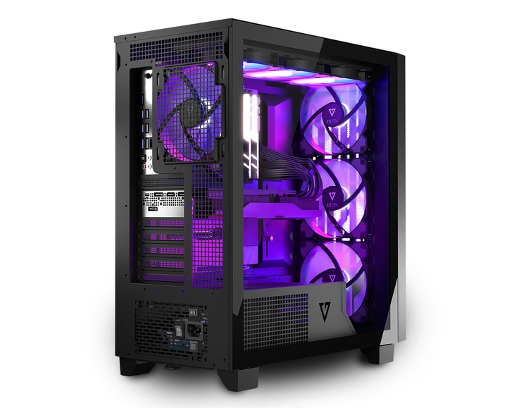 Gamingowa obudowa MODECOM VOLCANO PERUN APEX ARGB MIDI Black czarny