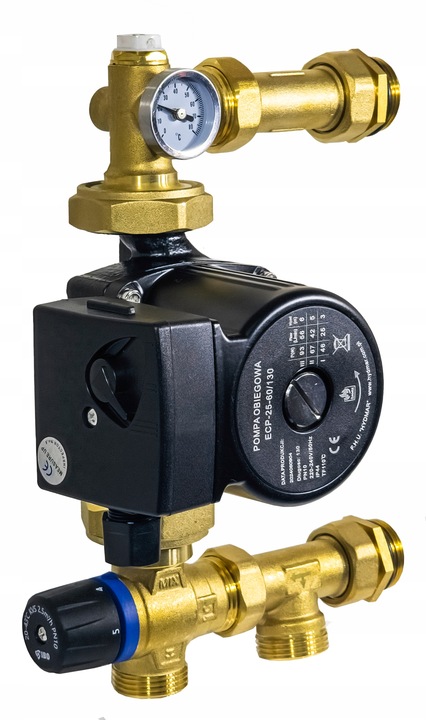 GRUPA POMPOWA MIESZAJĄCA DO ROZDZIELACZA PODŁOGÓWKI POMPA 25-60/130 20-43°C