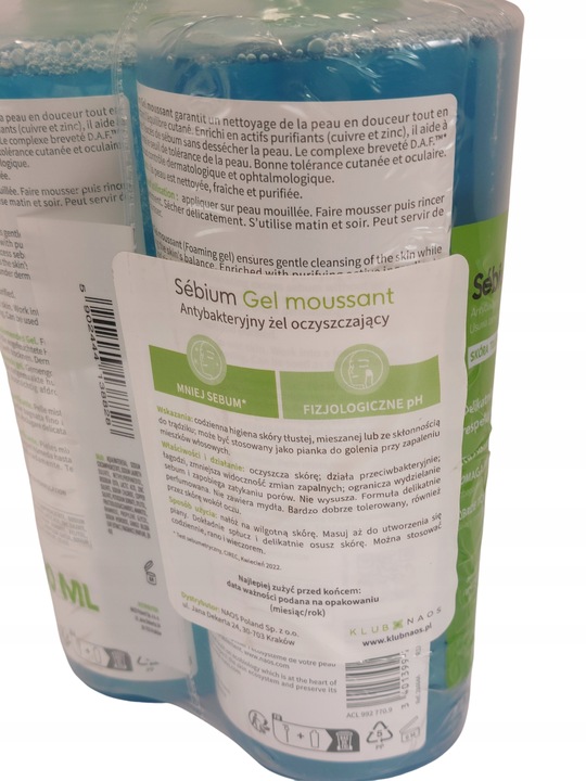 Bioderma Sebium Gel Moussant - antybakteryjny żel do cery tłustej i mieszan