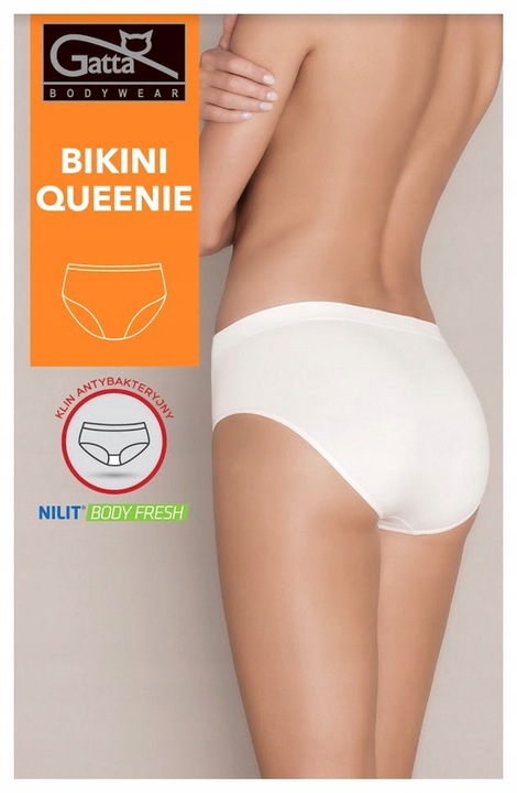3xFIGI GATTA BIKINI QUEENIE BIAŁE CZARNE NATURAL S