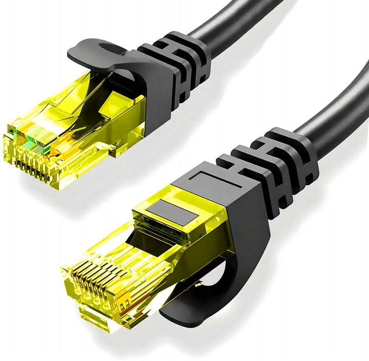 PRZEWÓD INTERNETOWY ETHERNET RJ45 CZARNY 20m KABEL SIECIOWY LAN CAT 6 UTP