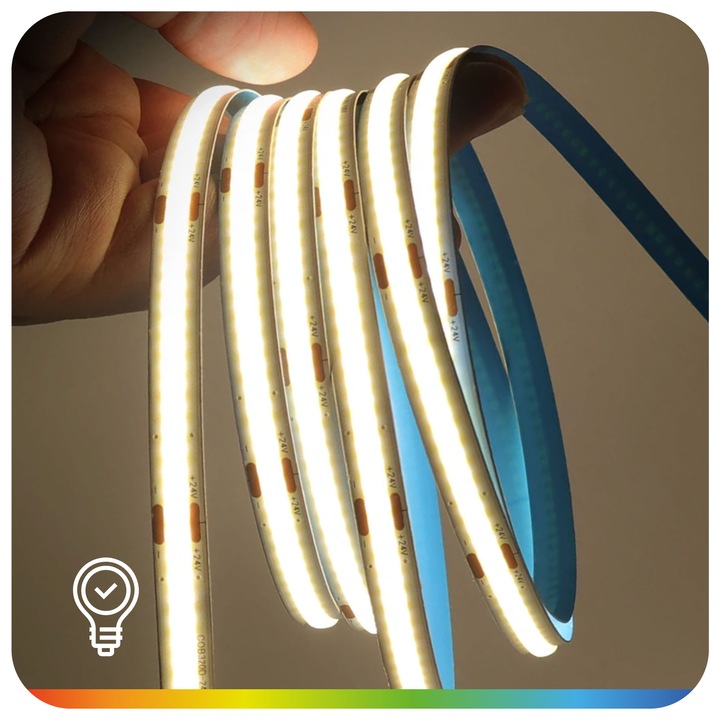 Taśma LED Neon COB 24V 10m 320 diod 4000K BIAŁA NEUTRALNA WODOODPORNA