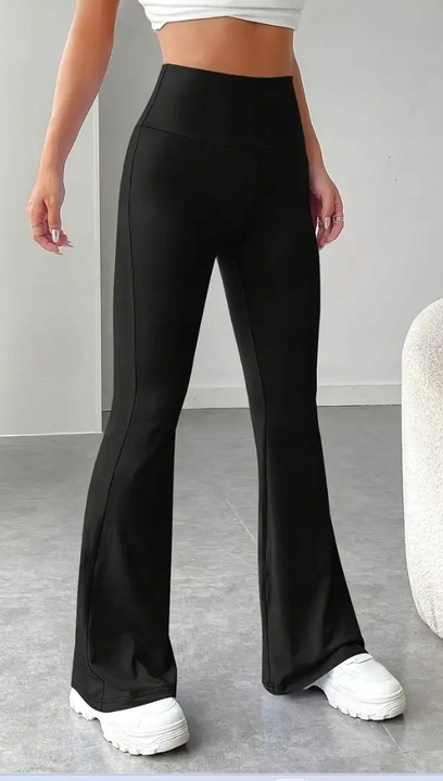 Damskie kryjące legginsy push-up modelujące wysoki stan dzwony s/m