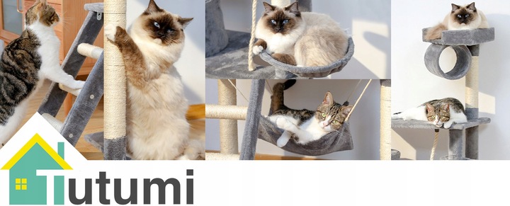 DRAPAK DLA KOTA Z HAMAKIEM LEGOWISKO DUŻY DRAPAK Z DOMKIEM 6 POZIOMÓW XXL