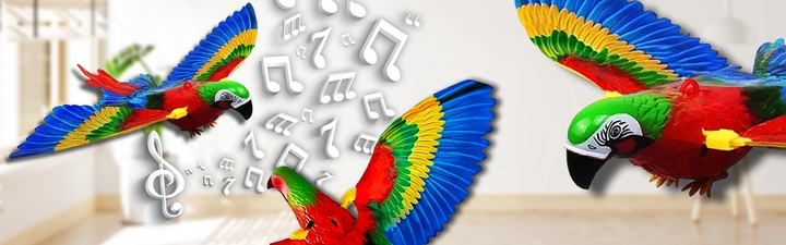 INTERAKTYWNA ZABAWKA DLA KOTA PAPUGA LATAJĄCA SKACZĄCA ELEKTRYCZNA NA ŻYŁCE