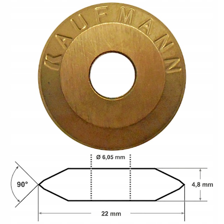 KAUFMANN KÓŁKO NÓŻ TNĄCY 22mm DO PRZECINAREK TYTAN