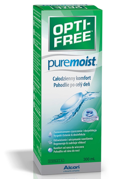 Opti Free Pure Moist / PureMoist 300 ml, Płyn do soczewek