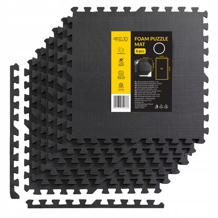 MATA PUZZLE POD SPRZĘT DO ĆWICZEŃ 6 SZT 2.16m2 OCHRONNA PODŁOGA NA