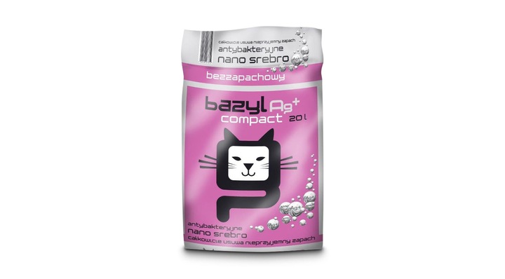 Bazyl Ag+ Compact Superchłonny żwirek bentonitowy dla kota 20L