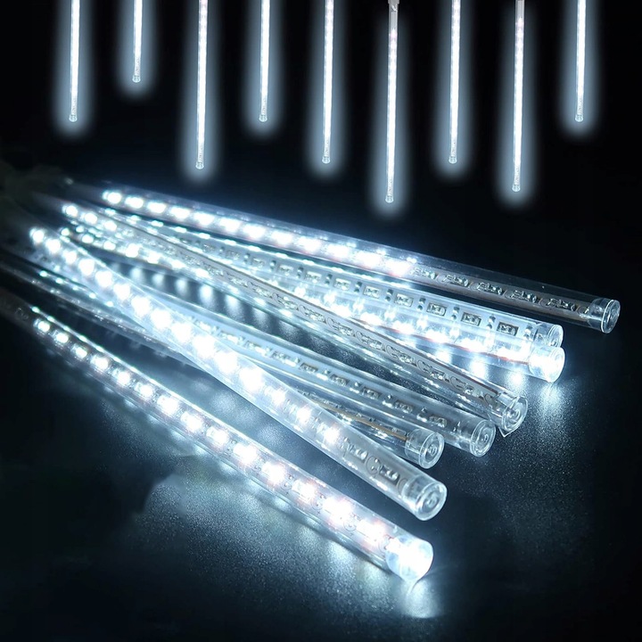 METEORY 50 CM LAMPKI PADAJĄCY ŚNIEG OŚWIETLENIE ŚWIĄTECZNE IP44 SOPLE LED