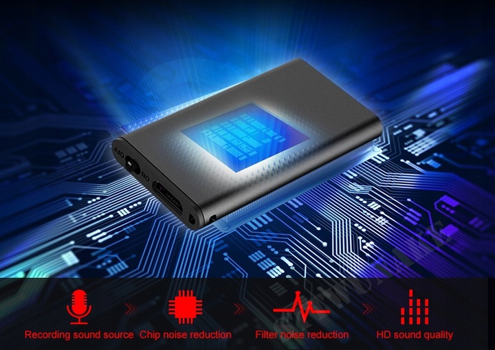 NAJMNIEJSZY MINI MAŁY DYKTAFON URUCHAMIANY NA GŁOS / DŹWIĘK