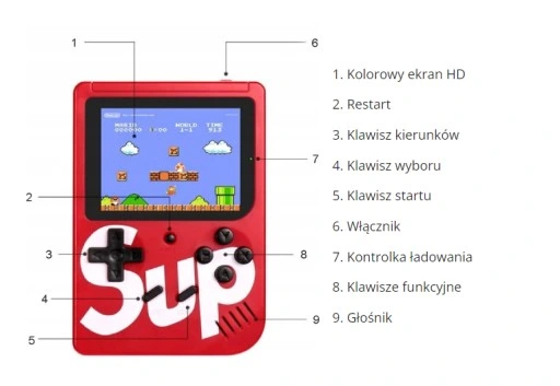 MINI PRZENOŚNA KONSOLA RETRO GRA 400 W 1 GAMEBOY SUPER CENA