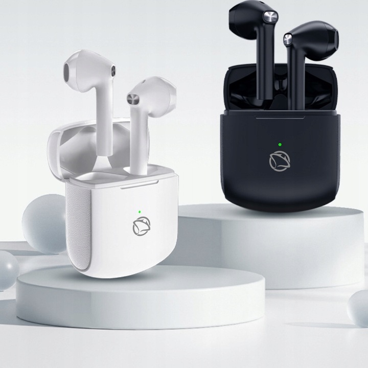 Słuchawki bezprzewodowe douszne Manta RYTMO X białe TWS mikrofon 59ms