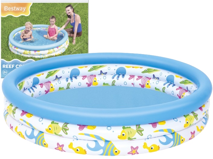 BRODZIK DZIECIĘCY DMUCHANY BASENIK OGRODOWY DLA DZIECKA 122cm BESTWAY 51226