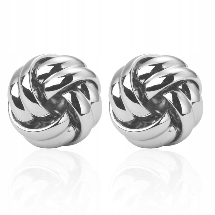 Spinki do mankietów wzór SREBRNY SUPEŁ WĘZEŁ