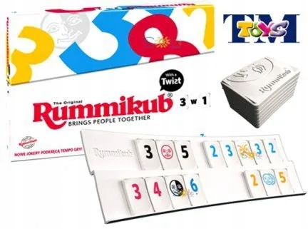 TM Toys Gra planszowa Gra logiczna Rummikub 3w1