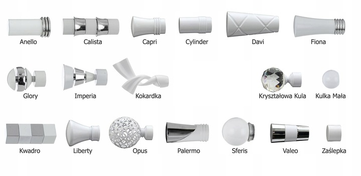 KARNISZ podwójny 19+19 / 200 cm LUXURY CICHE KÓŁKA wzory 6 KOLORÓW wybór