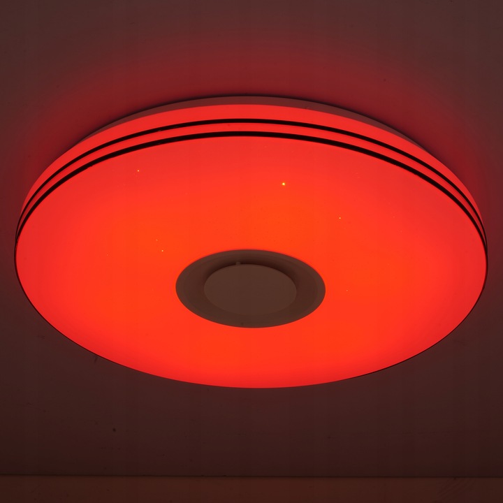 Plafon Natynkowy Lampa Sufitowa Oprawa 72W RGB CCT Głośnik Pilot biały