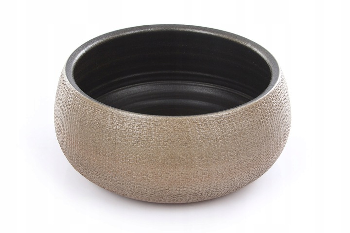 złota osłonka na drzewko BONSAI złote niskie doniczki PORTO BOWL 27/13 cm