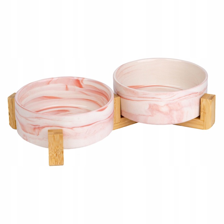 MISKA dla psa kota PODWÓJNA CERAMICZNA 2 x 400ml