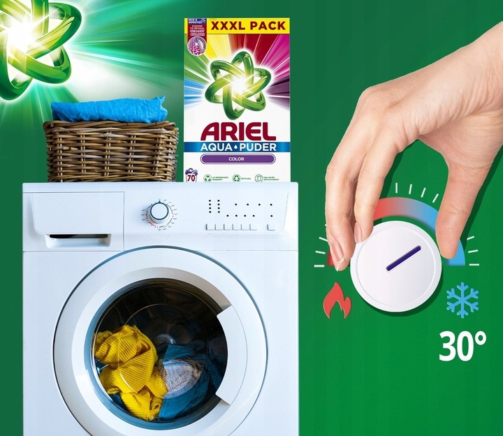 ARIEL proszek ORYGINALNY do prania kolorowych tkanin Mountain Spring 9 kg!