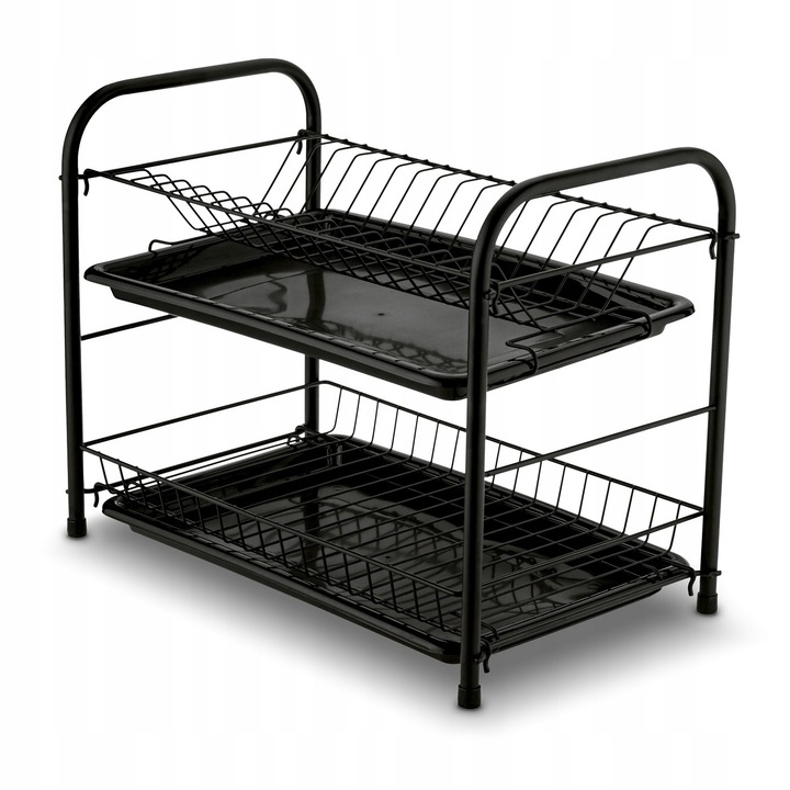 DWUPOZIOMOWA suszarka do naczyń DUŻA suszarka Z TACKĄ 53x33x24cm Nova Tadar