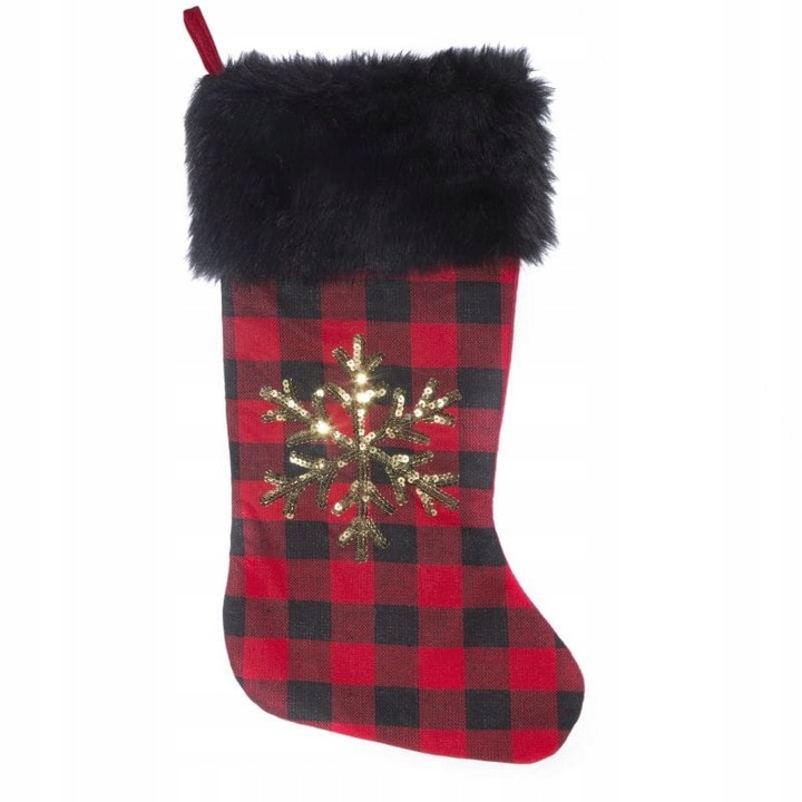 SKARPETA DUŻA DEKORACYJNA OZDOBA ŚWIĄTECZNA NA KOMINEK PREZENTY BUT