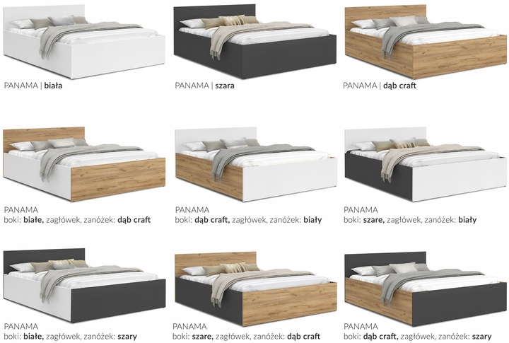 Łóżko 120x200 + materac podnoszone PANAMA PM