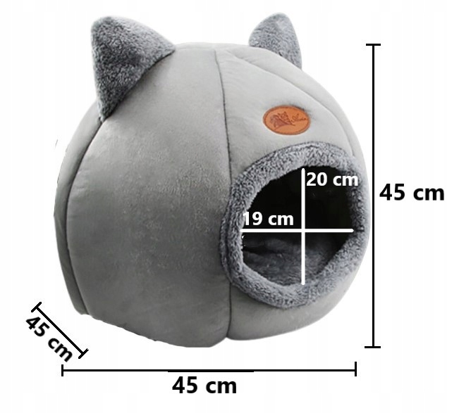 DUŻY DOMEK DLA KOTA KOTÓW WYGODNE LEGOWISKO BUDKA MIĘKKIE POSŁANIE XL