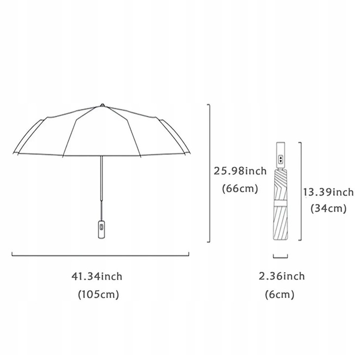 DUŻY PARASOL XXL SKŁADANY AUTOMAT PARASOLKA WODOODPORNA