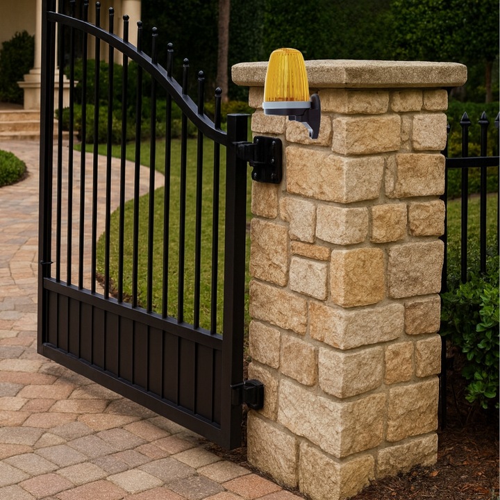 Uniwersalna Lampa sygnalizacyjna LED 12-230V do bramy KOGUT - Antena