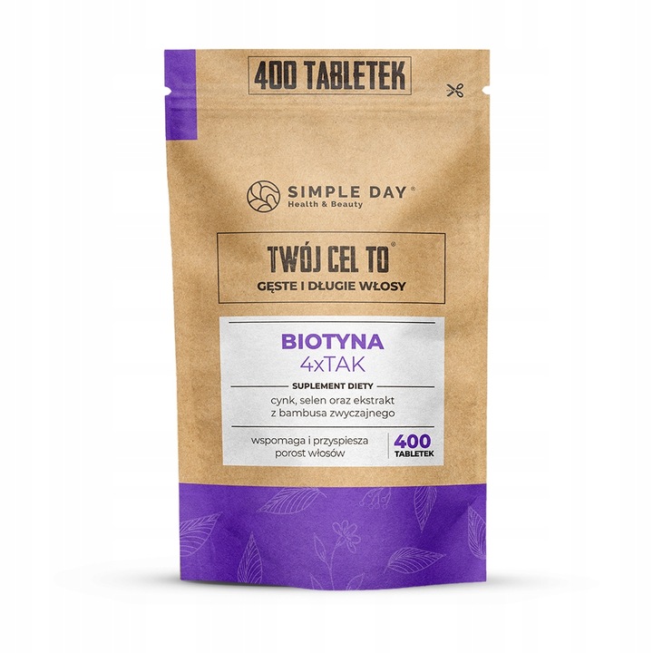 BIOTYNA 4 x TAK od Twój Cel To - 400szt. Najlepsza Na Włosy Skórę Paznokcie
