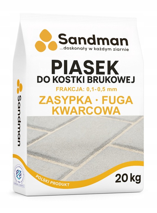 PIASEK KWARCOWY Premium ZASYPKA FUGA DO KOSTKI BRUKOWEJ Suchy 20 kg