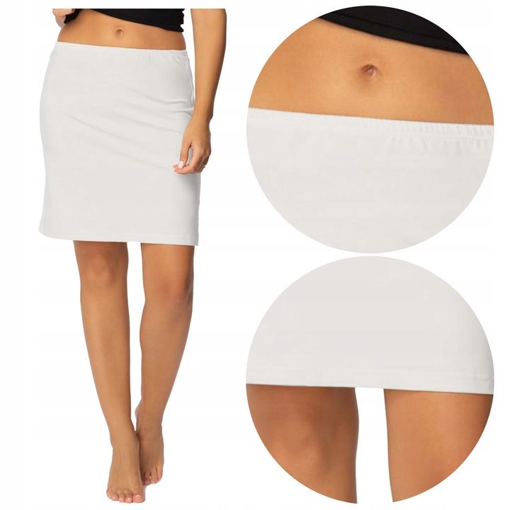 PÓŁHALKA Pod Spódnicę Sukienkę Biała POLSKI PRODUKT r. XL