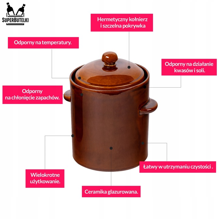 GARNEK KAMIONKOWY BECZKA 5 L DO KISZENIA KAPUSTY OGÓRKÓW KISZONKI KAMIONKA