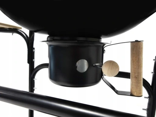 Grill WĘGLOWY na brykiet Ogrodowy zamykany POKRYWA POPIELNIK Gruba