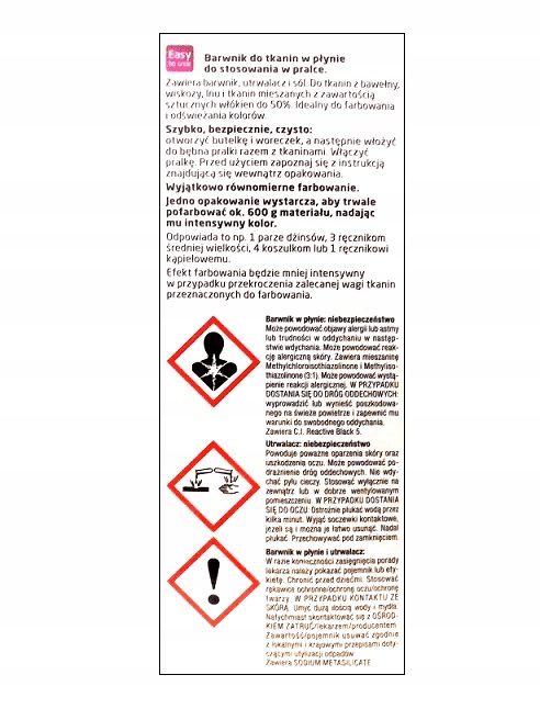 SIMPLICOL BARWNIK FARBA DO TKANIN UBRAŃ Granatowy