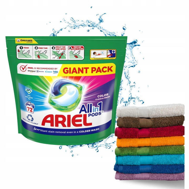 Kapsułki Do Prania kolorów All-in-1 PODS Color 72 szt. Ariel