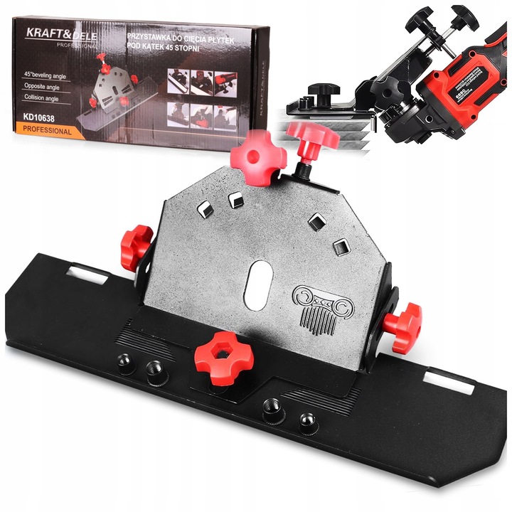 Przystawka do Szlifierki Kątowej CIĘCIA POD KĄTEM 45° Płytek GRESU