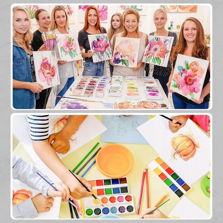 PŁÓTNO MALARSKIE DO MALOWANIA PODOBRAZIE BAWEŁNIANE 10szt 24x30 cm zestaw