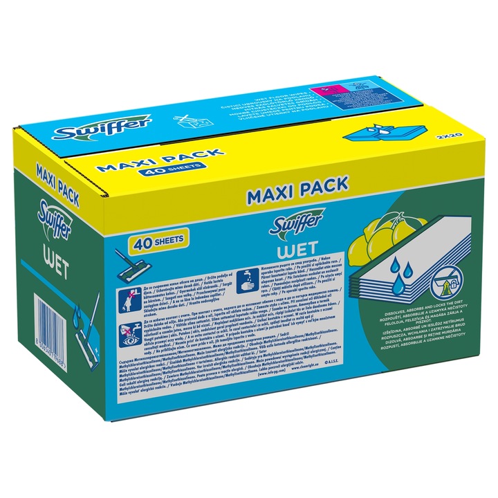 SWIFFER WET MOKRE CHUSTECZKI DO PODŁÓG WKŁADY WYMIENNE ŚCIERECZKI 40 SZT