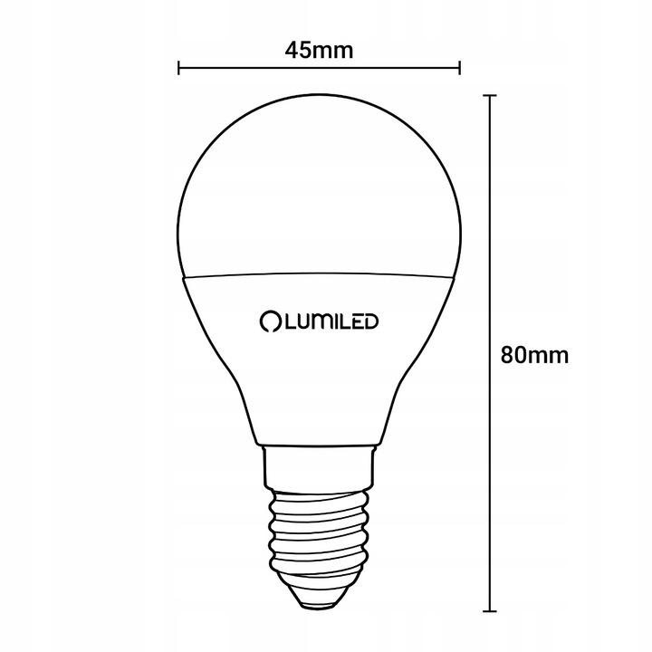 6x Żarówka LED E14 Kulka 5W = 50W 470lm 4000K Neutralna LUMILED NIE
