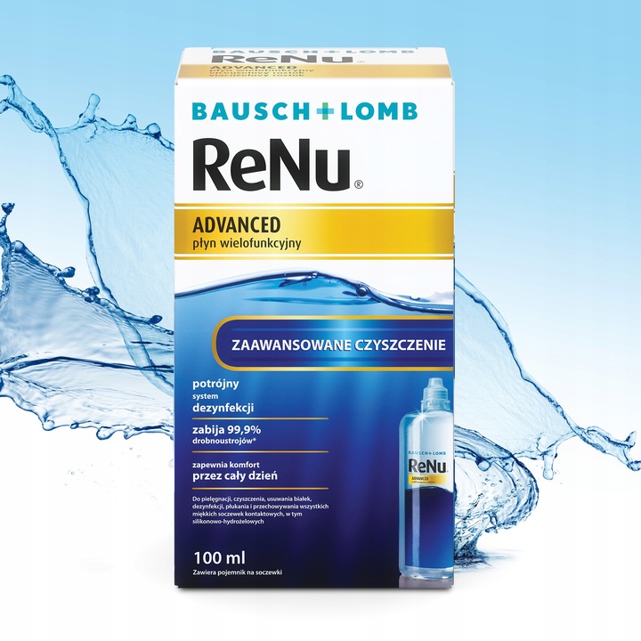 Płyn do soczewek kontaktowych Bausch + Lomb ReNu Advanced 100 ml
