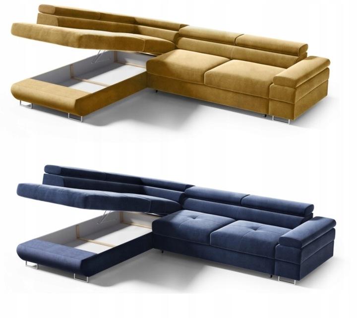 Narożnik Canada L rogówka, zagłówki piki f spania pojemnik DUZO