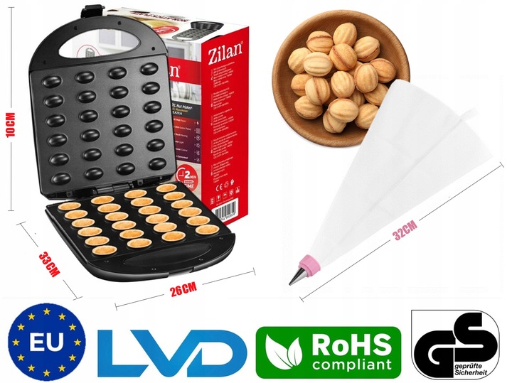 OPIEKACZ DO ORZESZKÓW FORMA NIEPRZYWIERAJĄCA POWŁOKA CIASTEK 24 SZT