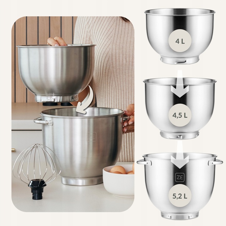 Robot Kuchenny 3 x MISY Wielofunkcyjny MIKSER PLANETARNY POTRÓJNY 5,2L