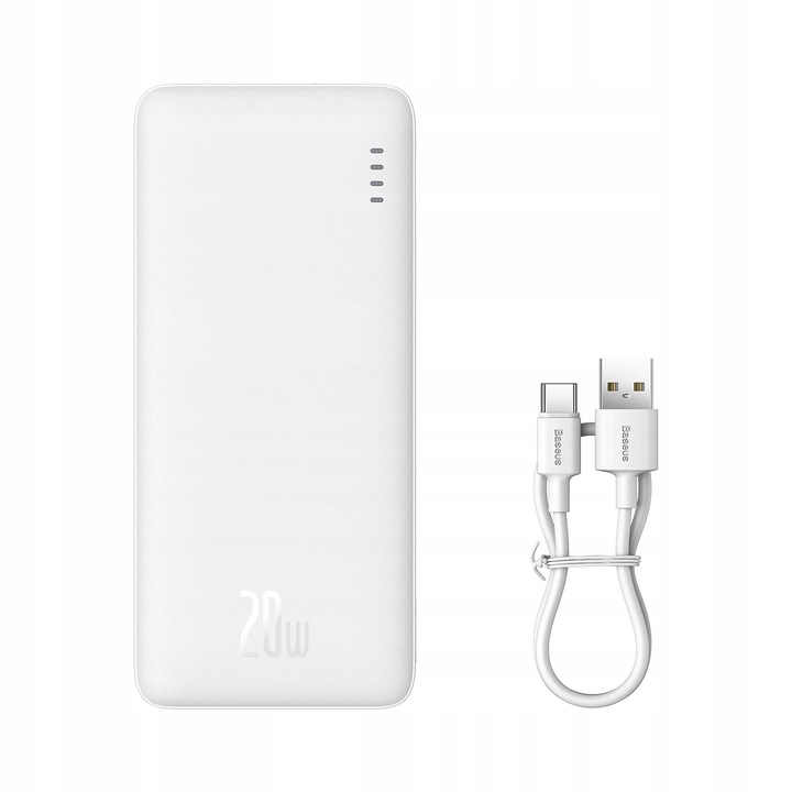 Powerbank Baseus Airpow 20W 10000mAh z kablem Baseus Simple Series USB-A -
