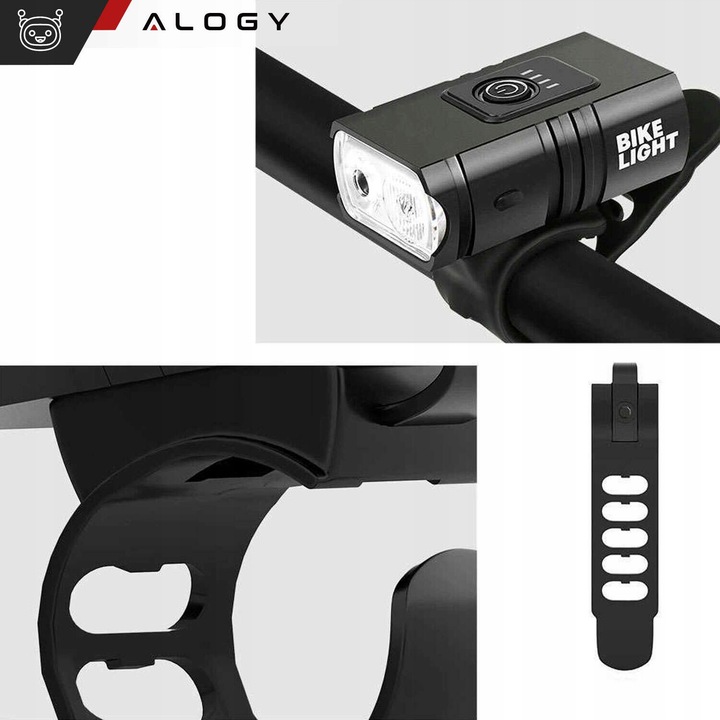 Mocna Lampka ROWEROWA Światło LED przód 800lm latarka 1200mAh na ROWER