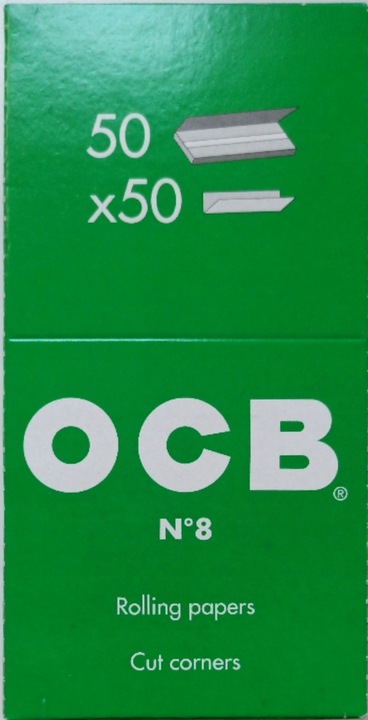 50 X BIBUŁKI OCB NO 8 ZIELONE